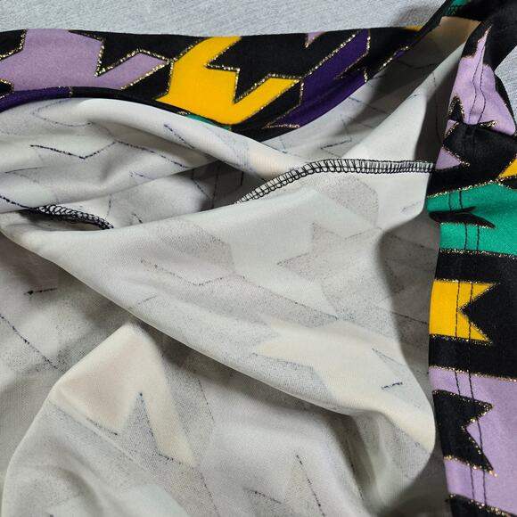 Ashley Stewart Wom 26/28 NWT One Shoulder Blouse Mardi Gras Jazz College Concert - Picture 5 of 12